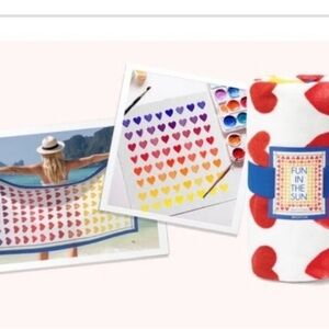 NWT Brighton Ombré Hearts Beach Towel